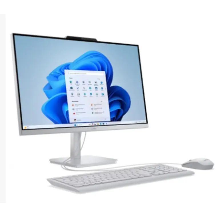 Computador LV Lenovo All in One de 23.8“ (AMD Ryzen 5 40, 8GB Ram, 512GB SSD, Win11 Home) Gris, Teclado y Mouse  Inalámbrico 1