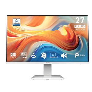 Monitor 27“ Plano MSI Pro Full HD, IPS, 144Hz, Blanco