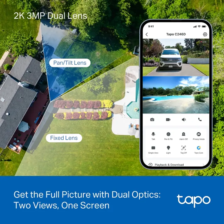 Cámara de Vigilancia Doble Lente 3K Wi-Fi Interior y Exterior TP-Link Tapo C246D 4