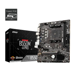 Placa Madre MSI B550M-A PRO (Socket AM4, DDR4, PCIe 4.0)