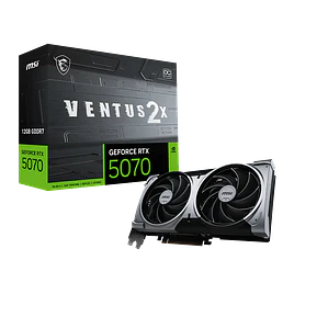 Tarjeta de Video MSI GeForce RTX 5070 VENTUS 2X 12G OC (12GB GDDR7, Dual Fan)
