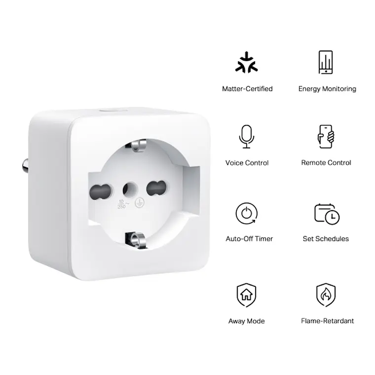 Enchufe Inteligente Mini Wi-Fi con Monitoreo de Consumo TP-Link Tapo P125M Matter Certified 2