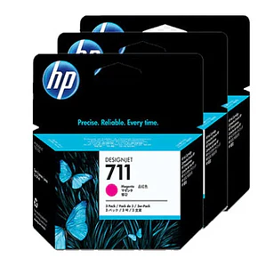 Pack 3 Cartuchos de Tinta HP 711 Magenta 29 ml (CZ135A)