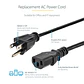Cable de Alimentación 1,8m NEMA 5-15P a C13 10A 125V PXT101 - Miniatura 4