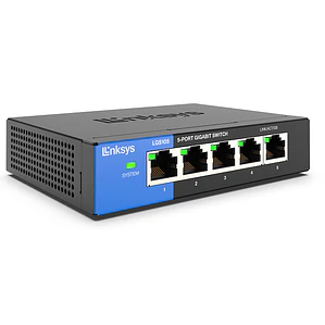 Switch 5 Puertos Linksys LGS105P Gigabit PoE+ No Administrable