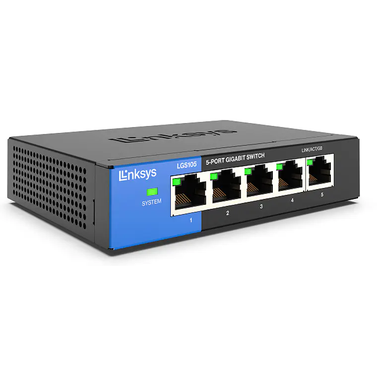 Switch 5 Puertos Linksys LGS105P Gigabit PoE+ No Administrable 1