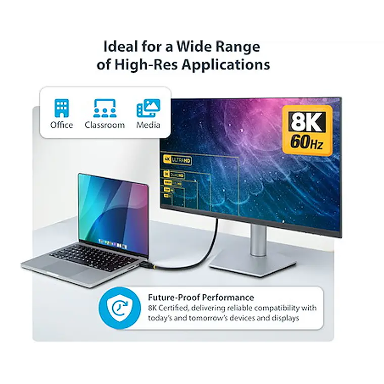 Cable HDMI 2.1 8K 60Hz / 4K 120Hz Certificado 48Gbps StarTech.com 5m 3