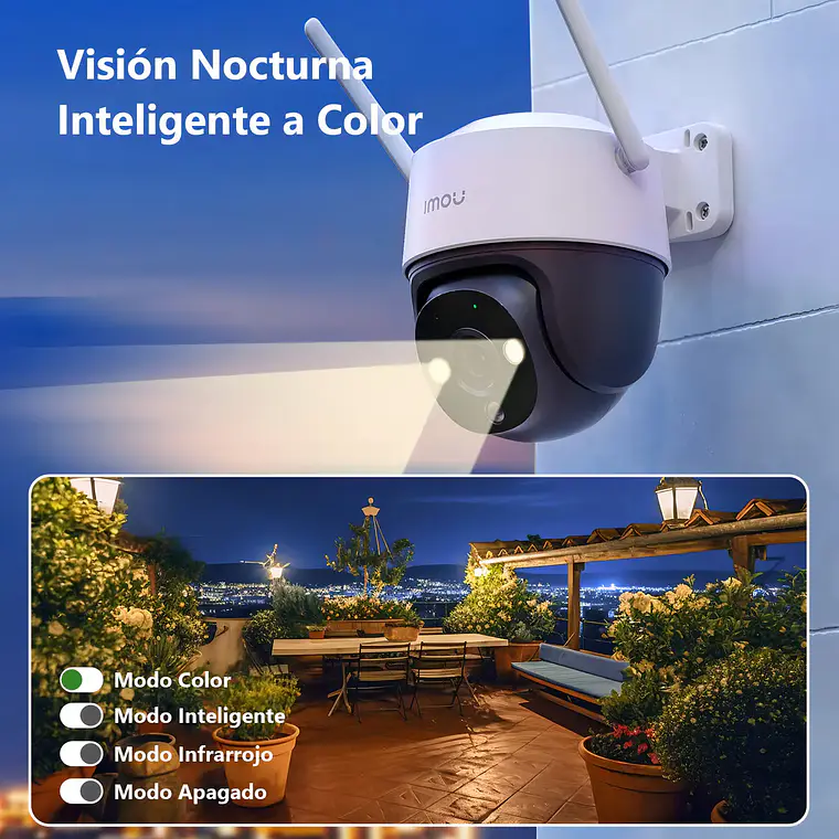 Cámara de Seguridad Wi-Fi Imou Cruiser SC 3MP Exterior Pan/Tilt Wi-Fi 6 3