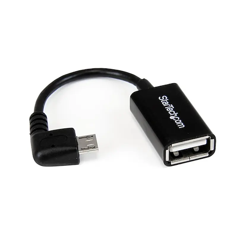 Adaptador Micro USB OTG Ángulo Derecho a USB 12cm StarTech.com UUSBOTGRA 1