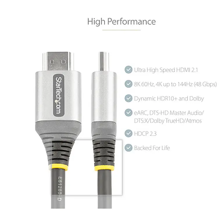 Cable HDMI 2.1 8K Certificado Ultra High Speed 5m StarTech HDMM21V5M  2