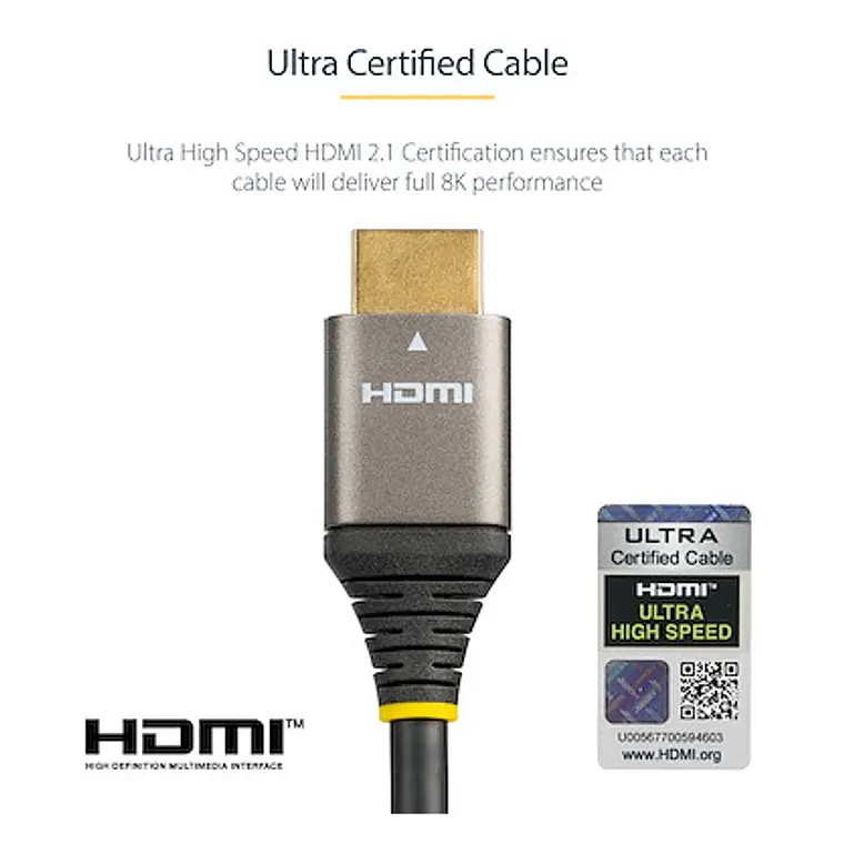 Cable HDMI 2.1 8K Certificado Ultra High Speed 5m StarTech HDMM21V5M  5