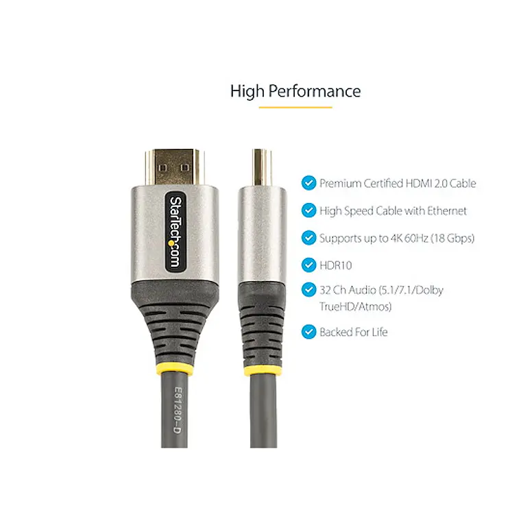 Cable HDMI 2.0 4K Certificado Premium 4m StarTech HDMMV4M 2