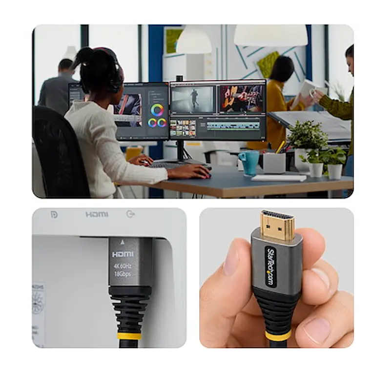 Cable HDMI 2.0 4K Certificado Premium 5m StarTech HDMMV5M 3