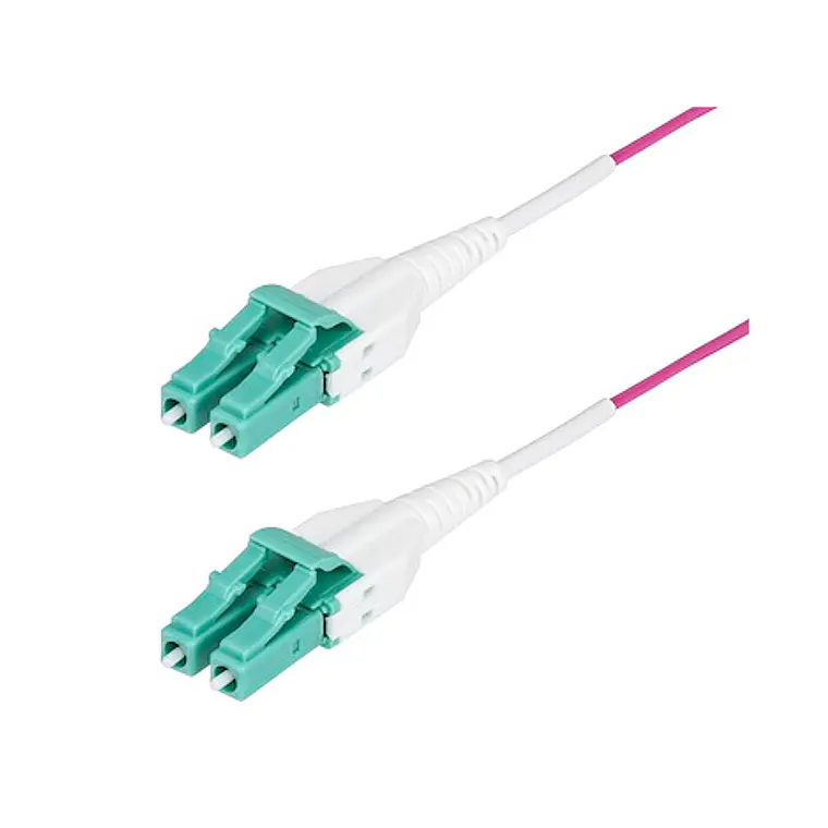 Cable de Fibra Óptica Multimodo OM4 LC a LC UPC 2m Uniboot Violeta Érica StarTech OM4RLCLC2M 1