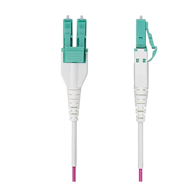 Cable de Fibra Óptica Multimodo OM4 LC a LC UPC 2m Uniboot Violeta Érica StarTech OM4RLCLC2M 2