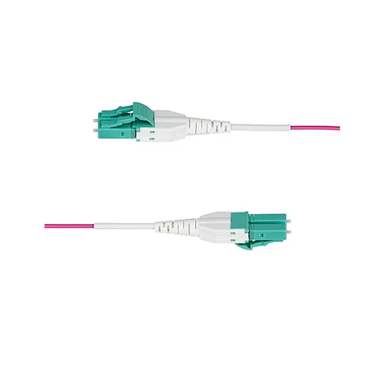 Cable de Fibra Óptica Multimodo OM4 LC a LC UPC 2m Uniboot Violeta Érica StarTech OM4RLCLC2M 3