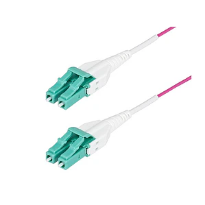 Cable de Fibra Óptica Multimodo OM4 LC a LC UPC 7m Uniboot Violeta Érica StarTech OM4RLCLC7M