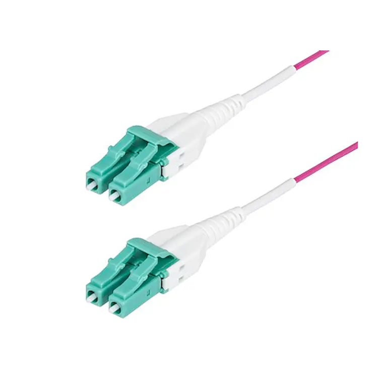 Cable de Fibra Óptica Multimodo OM4 LC a LC UPC 7m Uniboot Violeta Érica StarTech OM4RLCLC7M 1