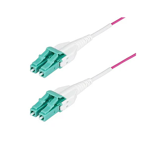 Cable de Fibra Óptica Multimodo OM4 LC a LC UPC 3m Uniboot Violeta Érica StarTech OM4RLCLC3M