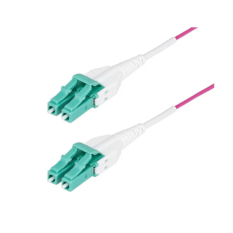 Cable de Fibra Óptica Multimodo OM4 LC a LC UPC 3m Uniboot Violeta Érica StarTech OM4RLCLC3M 1