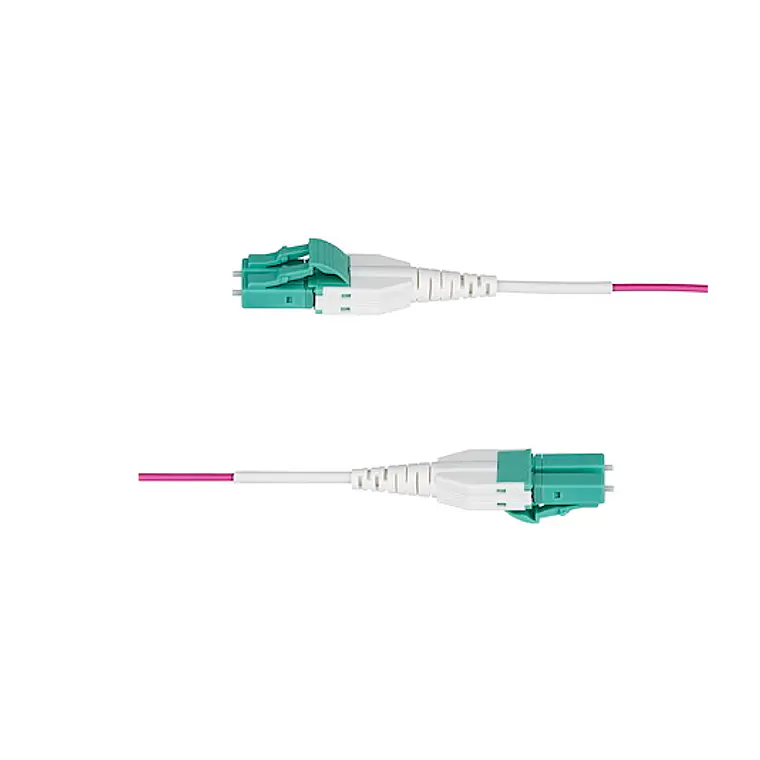 Cable de Fibra Óptica Multimodo OM4 LC a LC UPC 3m Uniboot Violeta Érica StarTech OM4RLCLC3M 3