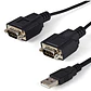 Adaptador USB a Serie RS232 de 2 Puertos FTDI 1,8m StarTech ICUSB2322F - Miniatura 1
