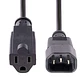 Cable de 0.3m de Extensión IEC 320 C14 a NEMA 5-15R, 10A 125V, 18AWG - Miniatura 3