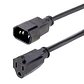 Cable de 0.3m de Extensión IEC 320 C14 a NEMA 5-15R, 10A 125V, 18AWG - Miniatura 1