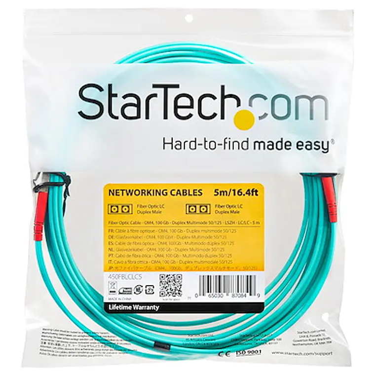 Cable de Fibra Óptica Multimodo OM4 LC/UPC a LC/UPC de 5 m StarTech 450FBLCLC5 2