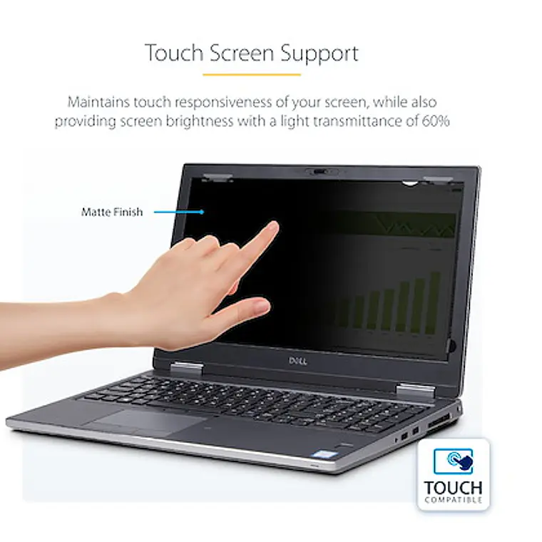 Filtro de Pantalla 14“ 16:10 para Notebook Abatible y Táctil StarTech.com (14L61-PRIVACY-SCREEN) 3