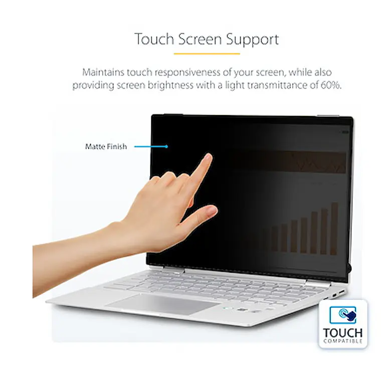 Filtro de Pantalla 14“ 16:10 para Notebook Abatible y Táctil StarTech.com (14LT6-PRIVACY-SCREEN) 3