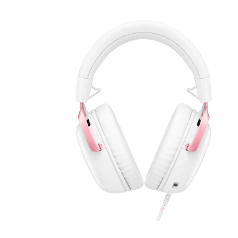 Audífonos Gamer HyperX Cloud III White Pink 53mm USB 3.5mm (9W1Q4AA) 4
