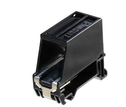 Adaptador Blindado Panduit Mini-Com de 1 Puerto para Riel DIN 35mm (CADIN1BL-S)