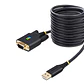 Cable Adaptador USB a Serie RS232 DB9 de 3m FTDI con Retención COM StarTech.com (1P10FFC-USB-SERIAL) - Miniatura 1