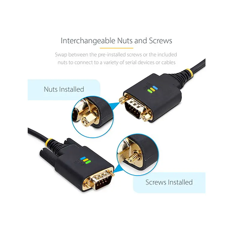Cable Adaptador USB a Serie RS232 DB9 de 3m FTDI con Retención COM StarTech.com (1P10FFC-USB-SERIAL) 2