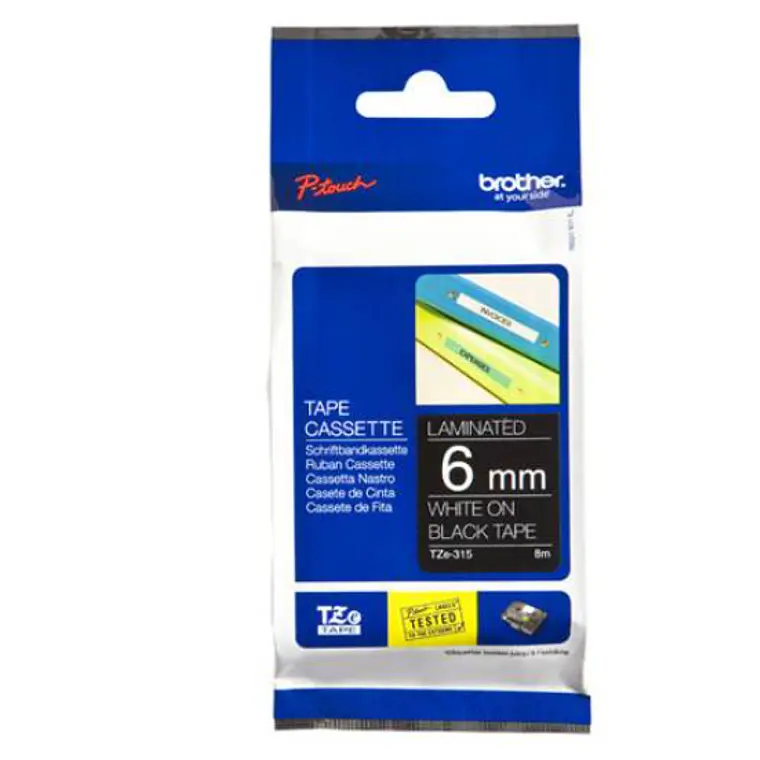 Cinta Rotuladora Térmica Tipo TZ (6 mm x 8 m) Libre de Bisフェノール A / BPA Free 1