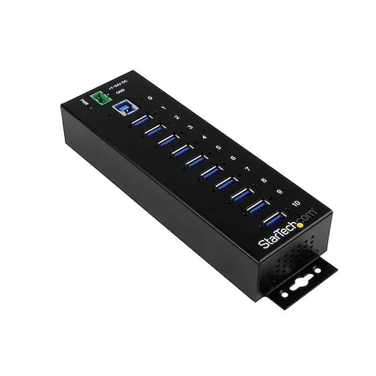 Hub Concentrador Industrial USB 3.2 Gen 1 10 Puertos StarTech.com HB30A10AME Carril DIN 1