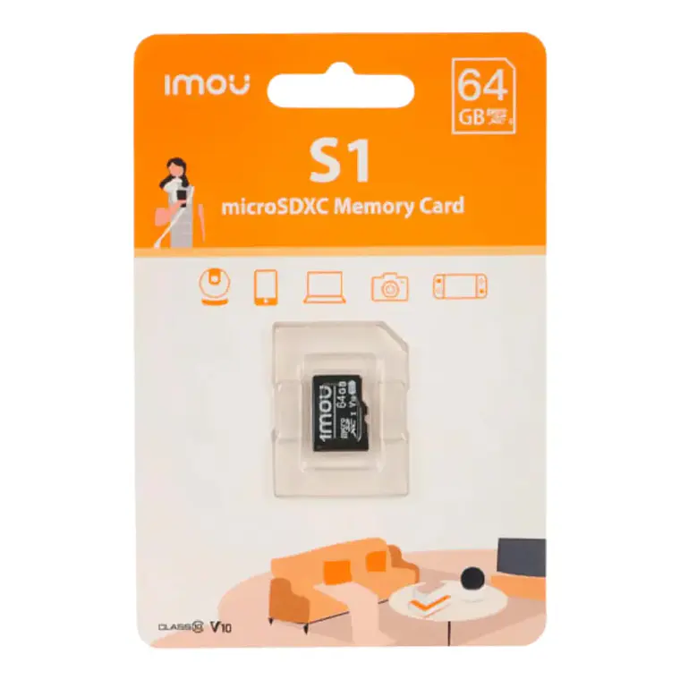Memoria Micro SD 64GB Imou Clase 10 U3 V30 (ST2-64-S1) 2