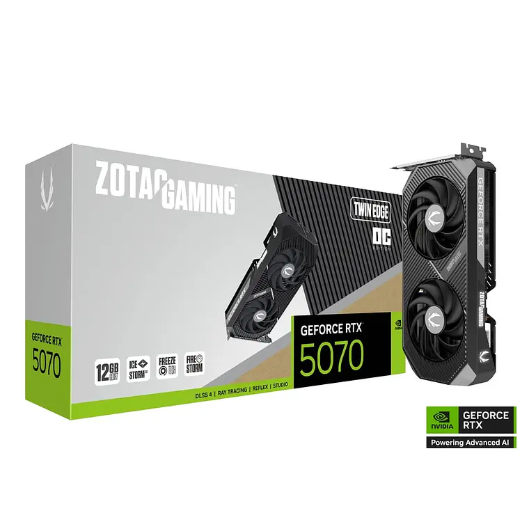 Tarjeta de Video Zotac Gaming GeForce RTX 5070 Twin Edge OC 12GB GDDR7 1
