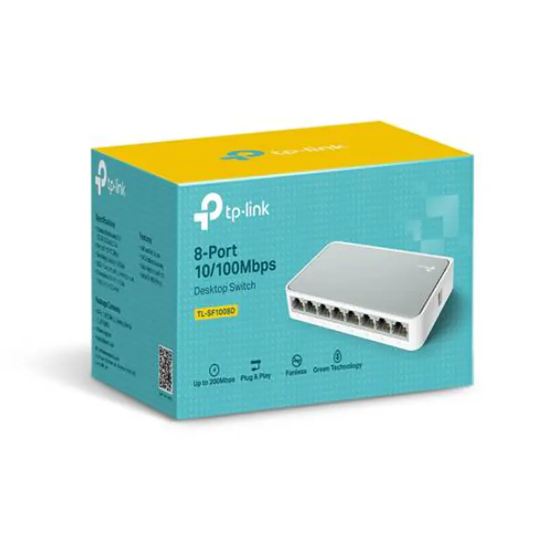 Switch 8 Puertos 10/100 Mbps TP-Link TL-SF1008D Escritorio 3