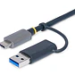 Lector de Tarjetas SD microSD CompactFlash USB-C y USB-A StarTech 5Gbps 30cm - Miniatura 3