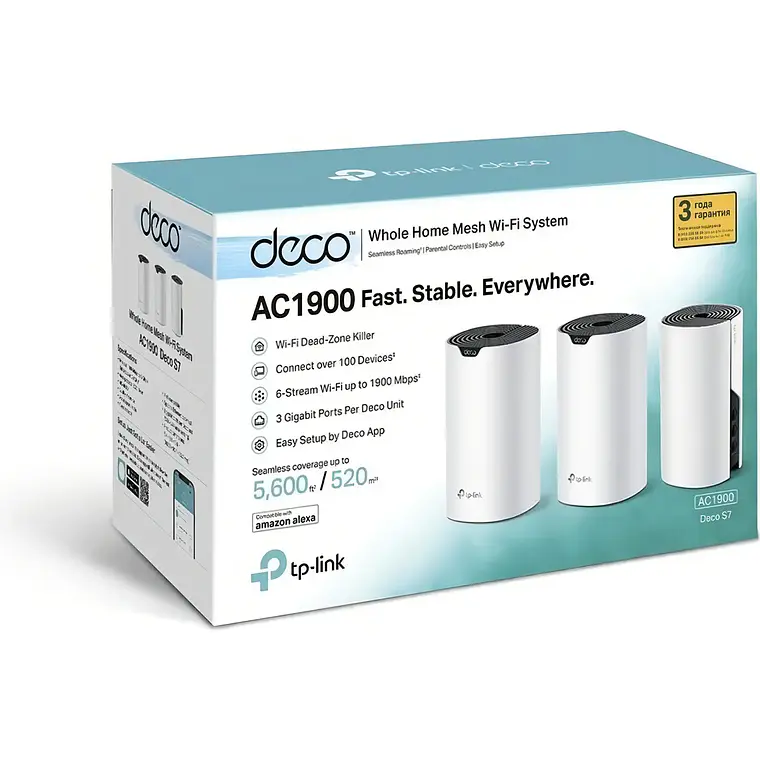 Sistema Mesh Wi-Fi AC1900 TP-Link Deco S7 (Pack de 3) DECO S7 (3-PACK) 6