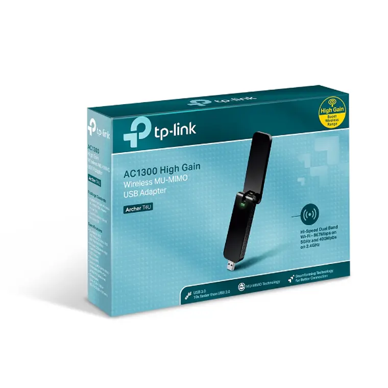 Adaptador USB Inalámbrico Doble Banda AC1300 TP-Link Archer T4U 5