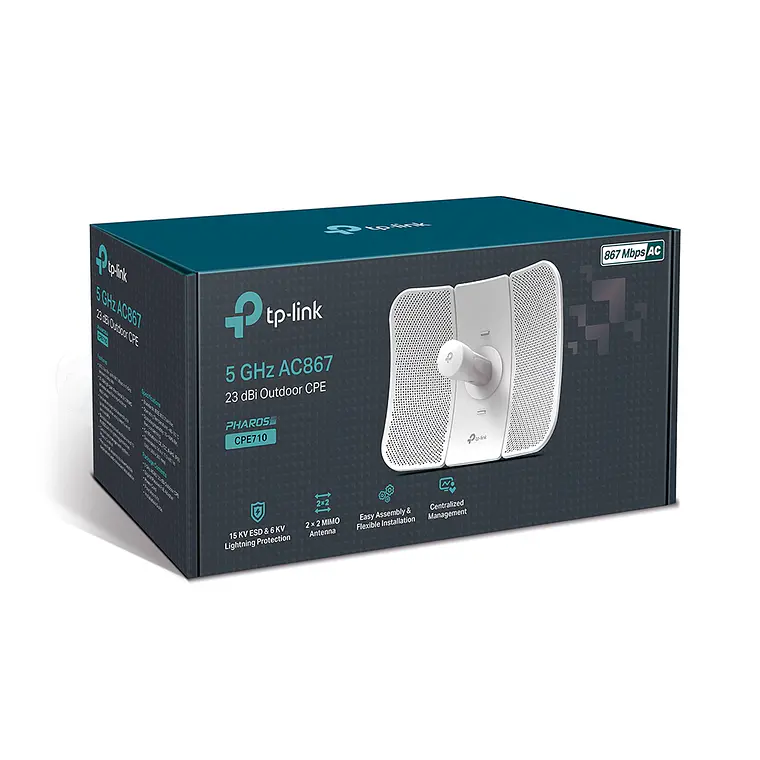 Antena direccional alta ganancia de 23 dBi CPE710. exterior 5GHz AC hasta 867Mbps  5