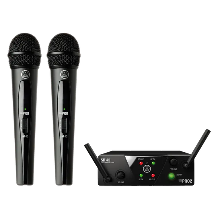 Sistema de Micrófono Inalámbrico Dual AKG WMS40 Mini Dual Vocal Set (US45A/C) 1