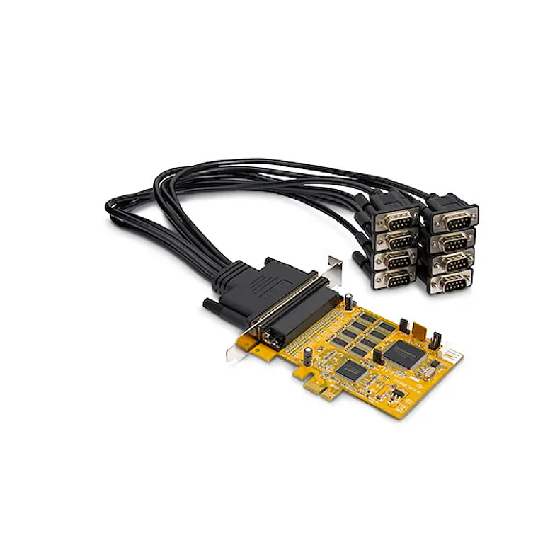 Tarjeta Serie PCI Express StarTech 8 Puertos RS-232 DB9 con Cable Multiconector 1