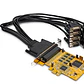 Tarjeta Serie PCI Express StarTech 8 Puertos RS-232 DB9 con Cable Multiconector - Miniatura 1