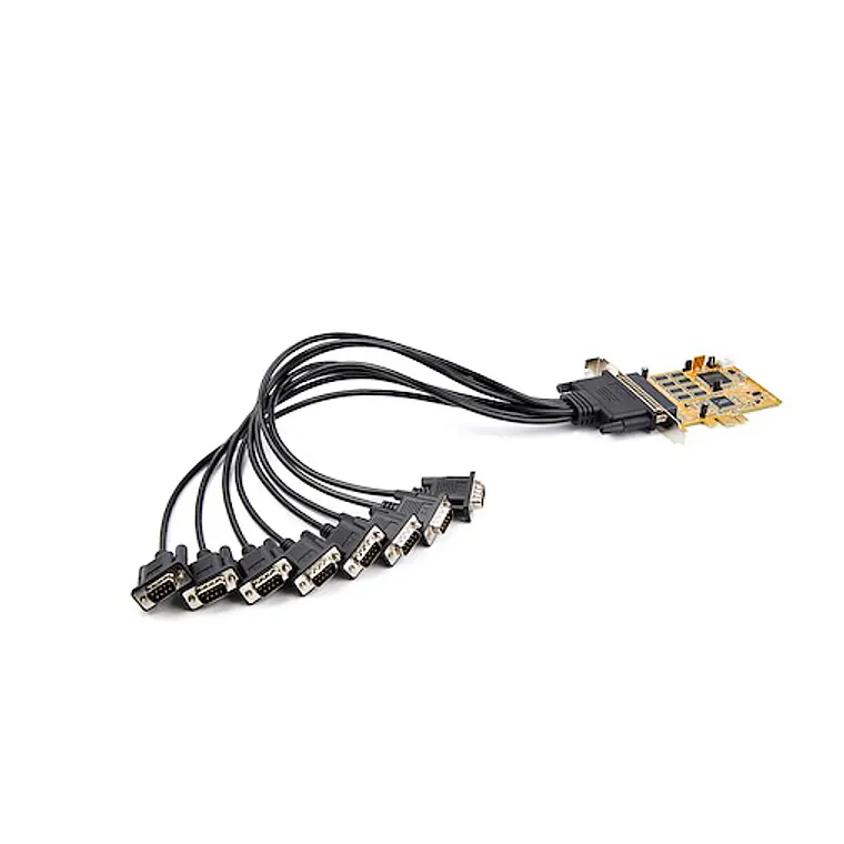 Tarjeta Serie PCI Express StarTech 8 Puertos RS-232 DB9 con Cable Multiconector 5