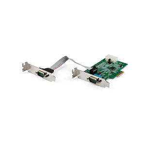 Tarjeta Adaptadora Serie PCI Express a 2 Puertos RS-232 DB9 (Perfil Bajo / Estándar)