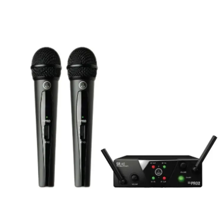 Sistema Inalámbrico Doble con 2 Micrófonos de Mano AKG WMS40 Mini Dual Vocal Set 1